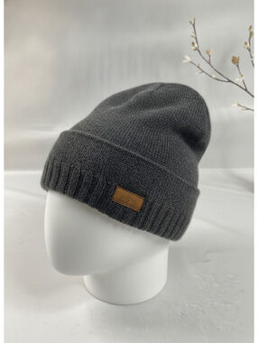 Carhartt Men's Knit Beanie Hat Dark Gray Wool Acrylic Cap
